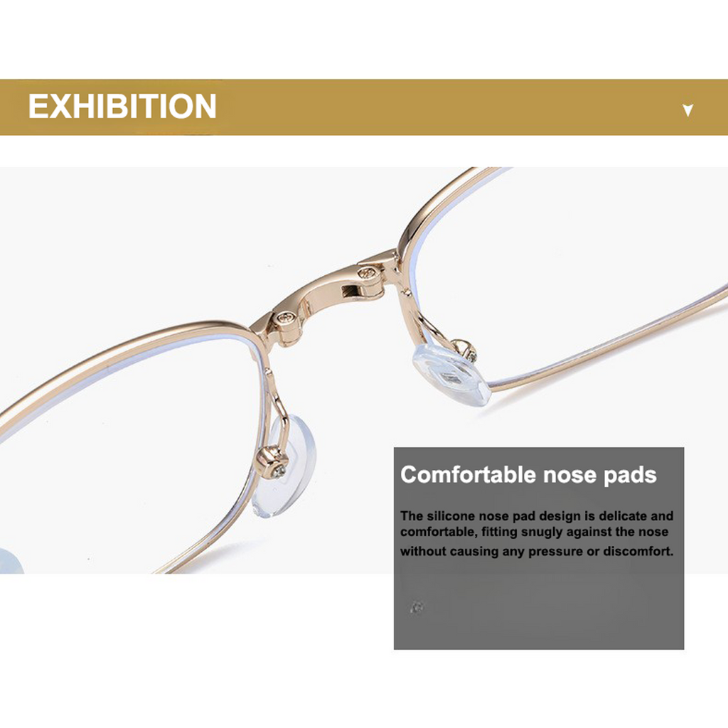 Metal Golden Foldable Adaptive One Power Reading Glasses (MGFRG3)