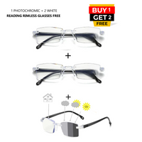 Bi-Focal Rimless Adaptive Intelligent Zoom Reading Glasses-3PCBR01