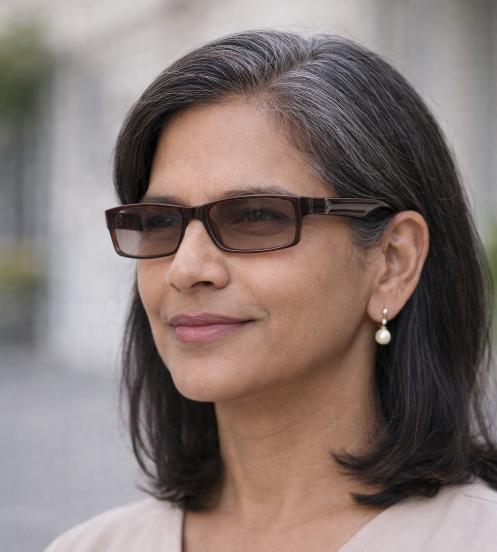 Brown Tint Bifocal Intelligent Zoom reading Glasses(FFTK01-D)