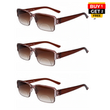 Single Vision Brown  Frame Flexible Adaptive Reading Glasses  - 3HF-BRN